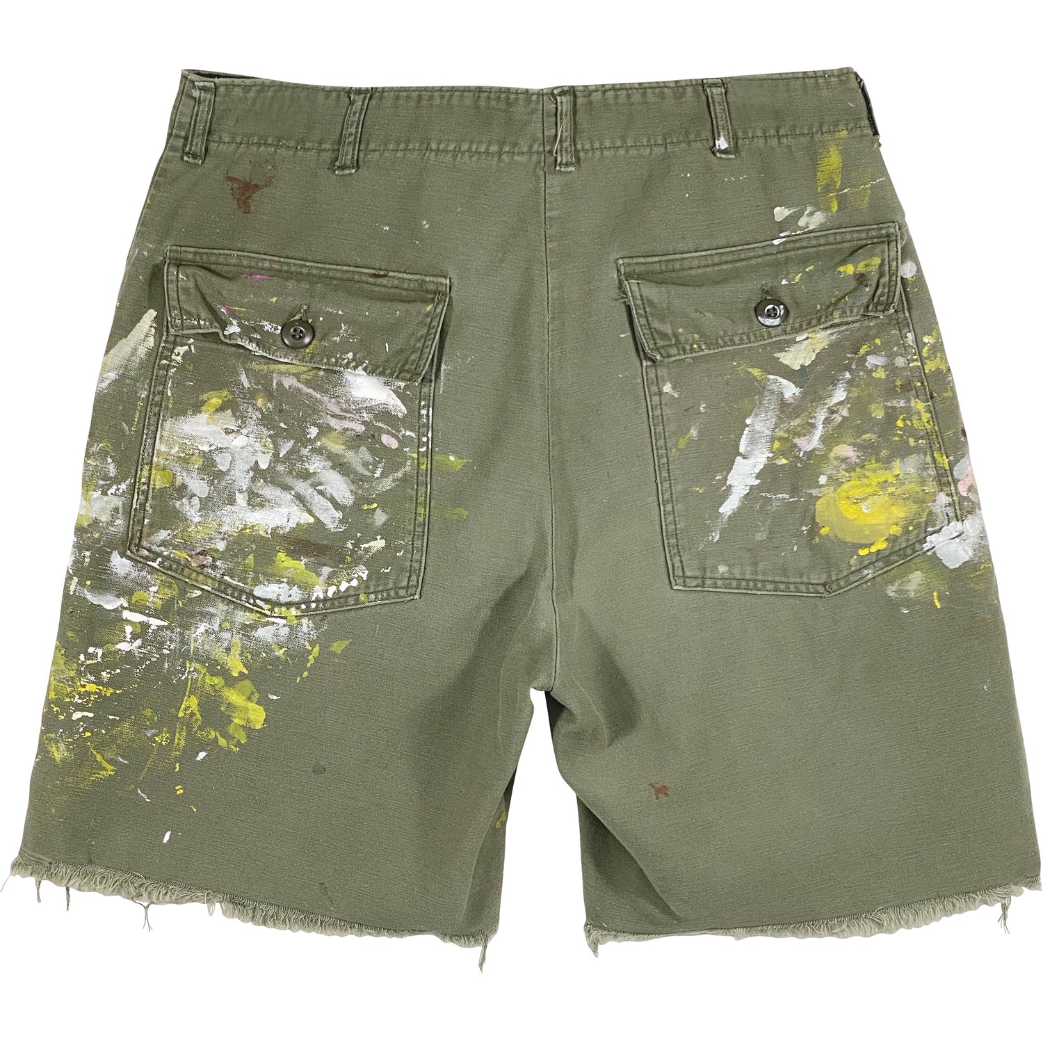 VINTAGE ARMY SHORTS WITH PAINT